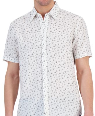 Men's Slim-Fit Printed Short Sleeve Shirt