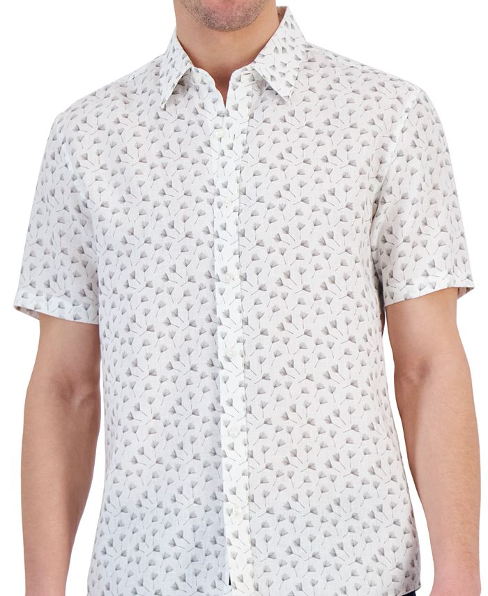 Michael Kors Men's Slim-Fit Printed Short Sleeve Shirt - Macy's