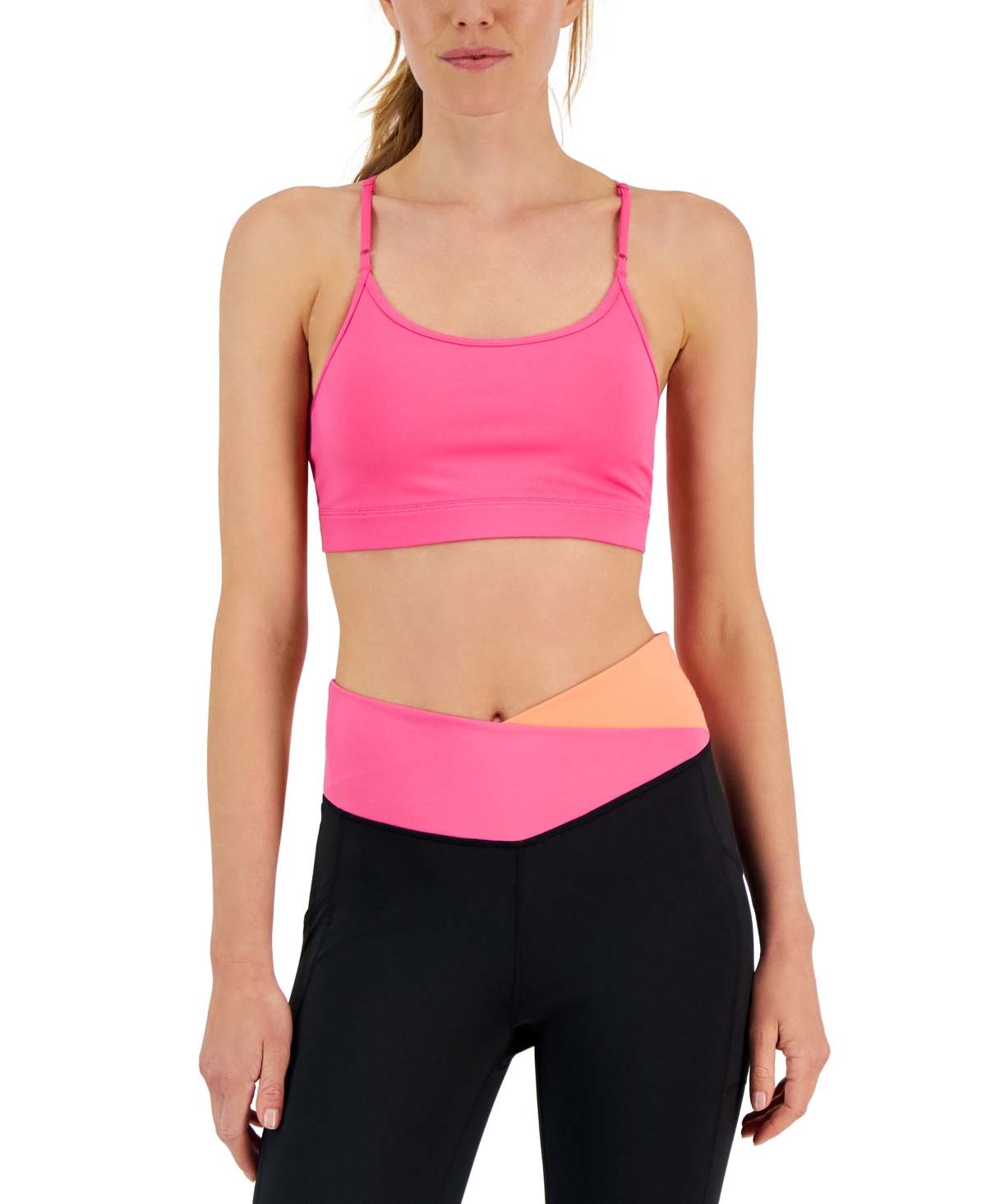 Id Ideology Plus Size Low Impact Sports Bra, Created For Macy's In