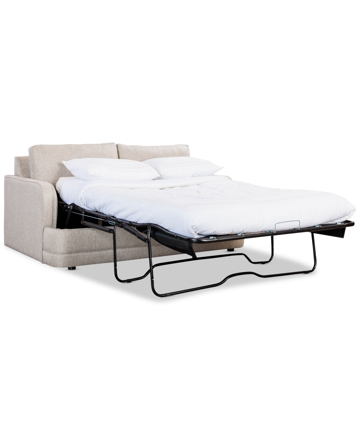 Furniture Kendrah 72" Fabric Full Sleeper With Recessed Arms, Created For Macy's In Silver