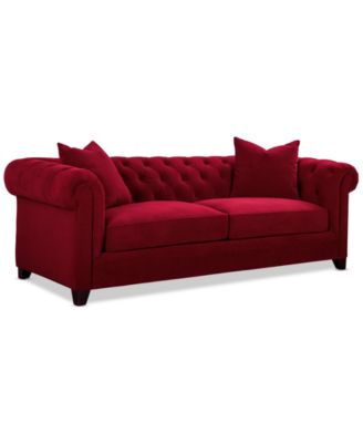 Macys velvet outlet sofa