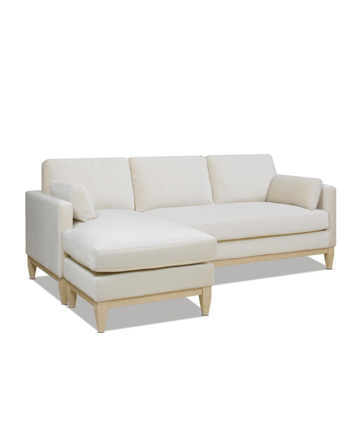 Jennifer Taylor Home Knox 89" Modern Farmhouse Reversible Chaise Sectional Sofa In French Beige