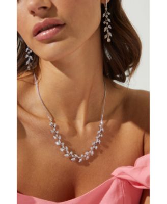 Cubic Zirconia Adjustable Frontal Necklace