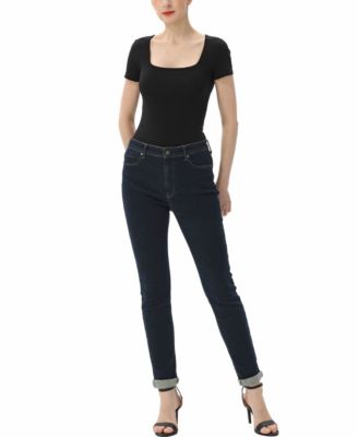 Women's Square Neck Basic Bodysuit Top