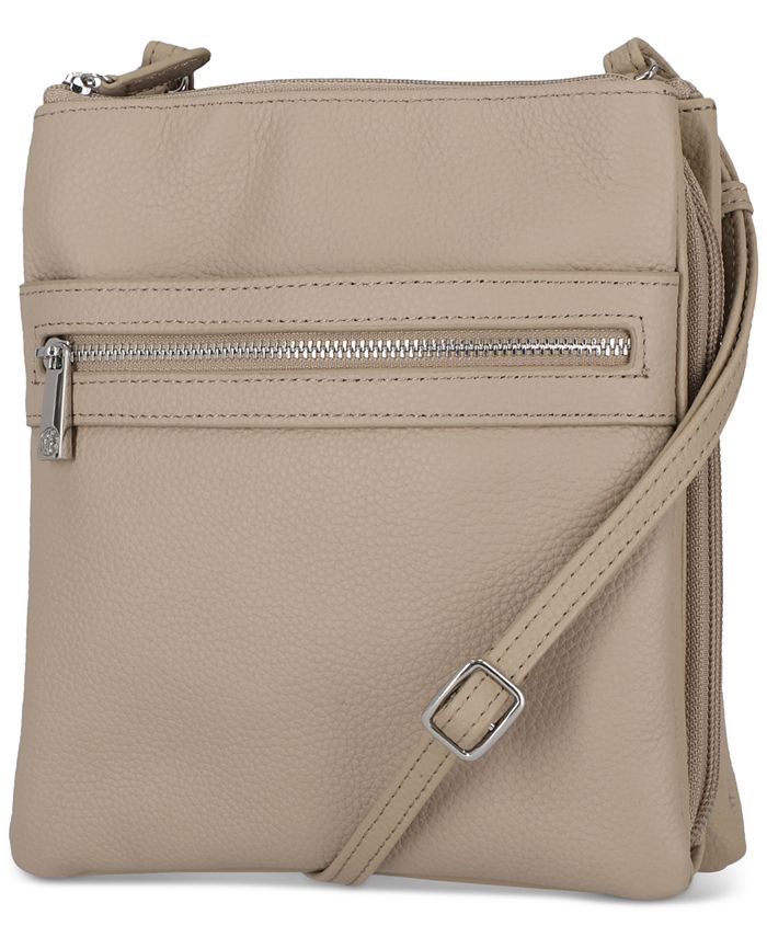 Giani Bernini TripleZip Pebble Leather Dasher Crossbody, Created for