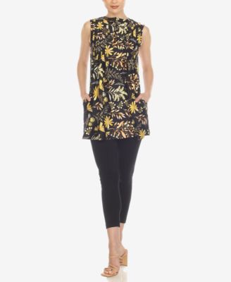 Women's Floral Sleeveless Tunic Top