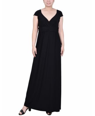 sl fashions capelet dress SL Fashions Metallic-Trim Capelet Sheath Dress - Faded Rose main image 1