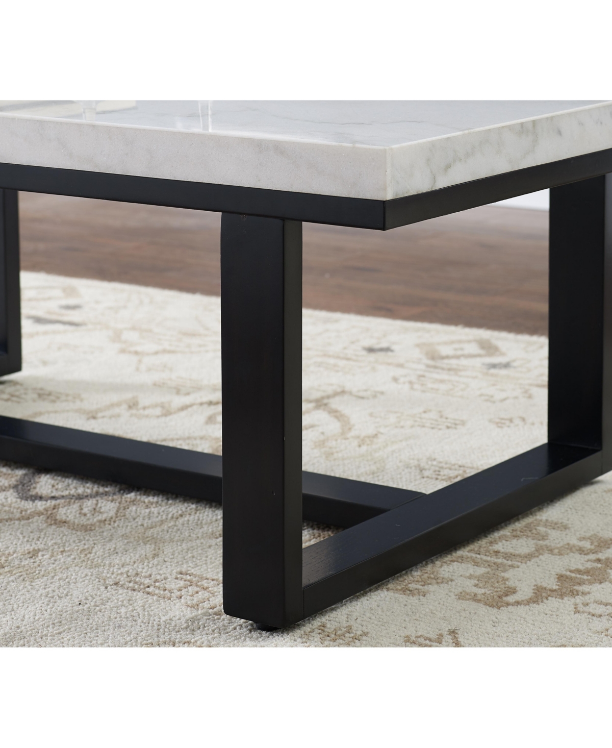 Steve Silver Lucca Marble Top Cocktail Table - Espresso Base