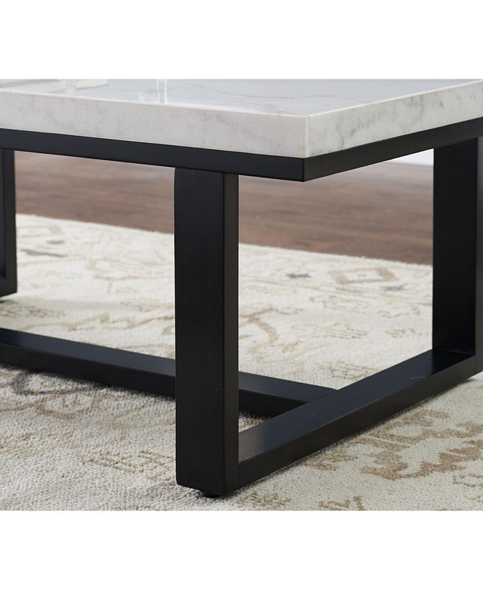 Furniture Steve Silver Lucca 48" Marble Top Cocktail Table - Macy's