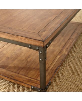 Steve Silver Lantana 48" Wood Finish Cocktail Table with Casters