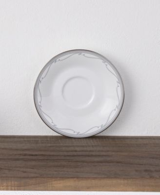 Satin Flourish Set of 4 Saucers, 6"