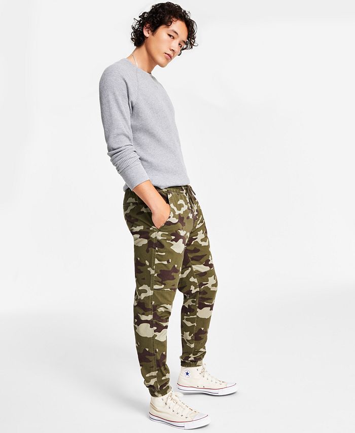 Sun + Stone Men's Articulated Camo Jogger Pants, Created for Macy's ...