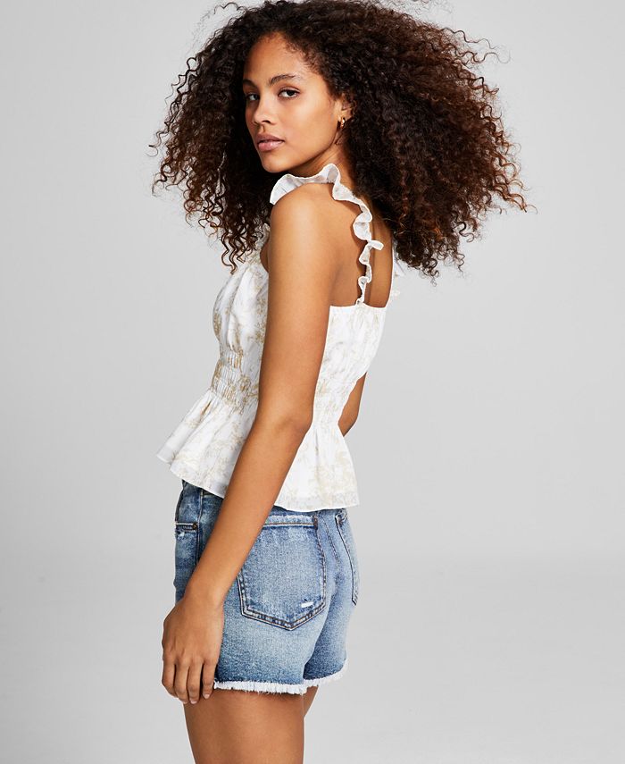 Smocked Sleeveless Top main image 1