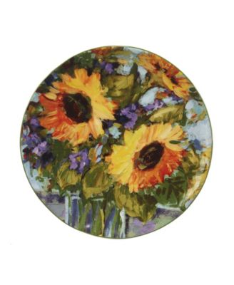 Sunflower Bouquet Set of 4 Salad Plate 9"