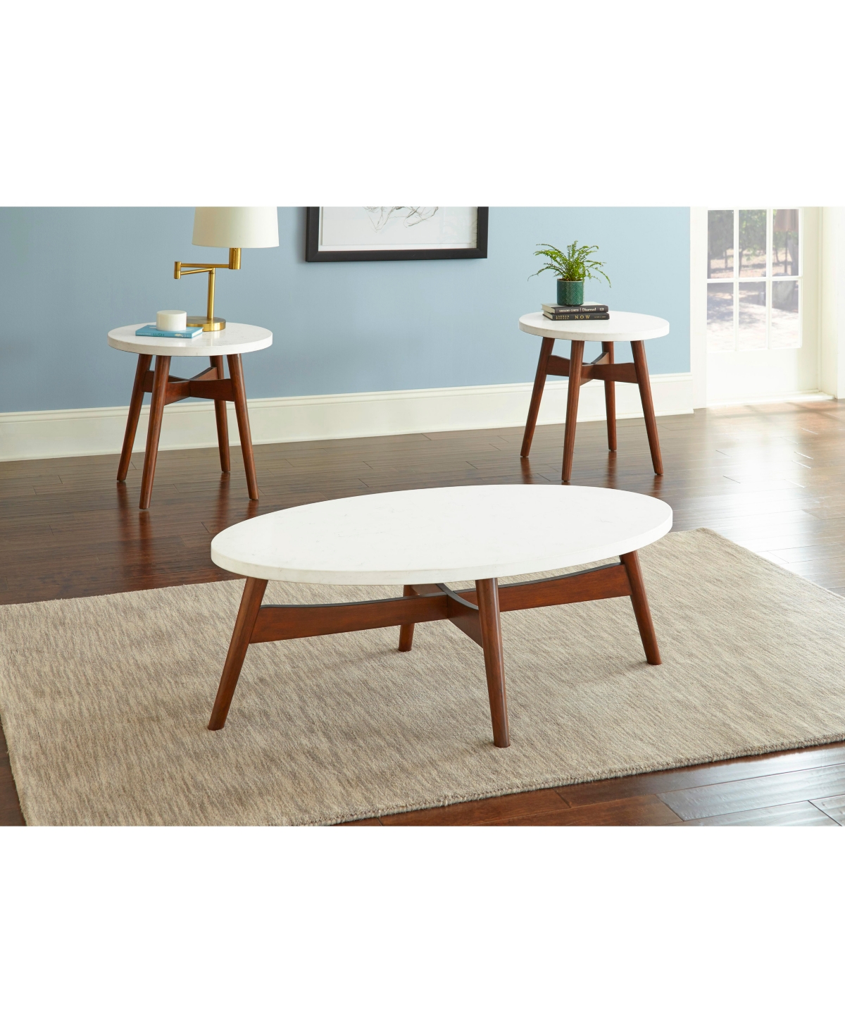 Steve Silver Serena Laminate and Wood Cocktail Table - Cherry