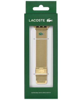 Unisex Gold Ion Plated Stainless Steel Mesh Apple Strap