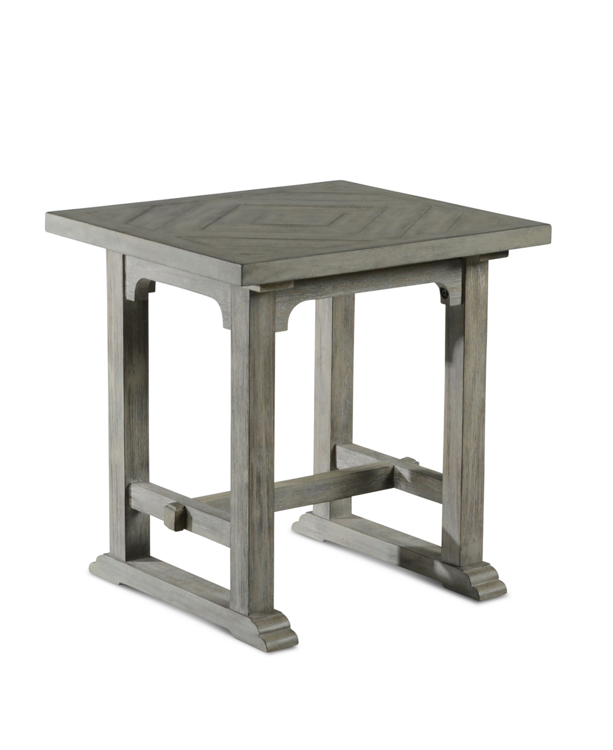 Steve Silver Whitford 24" Distressed Wood End Table In Dove Gray Finish