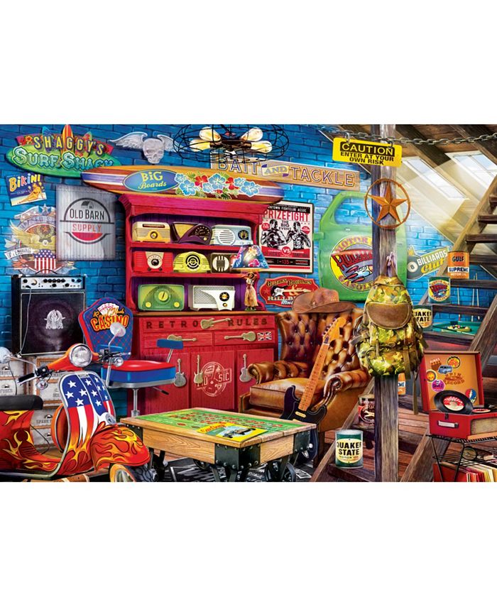 MasterPieces Puzzles Man Caves Retro Rules 1000 Piece Adult Jigsaw