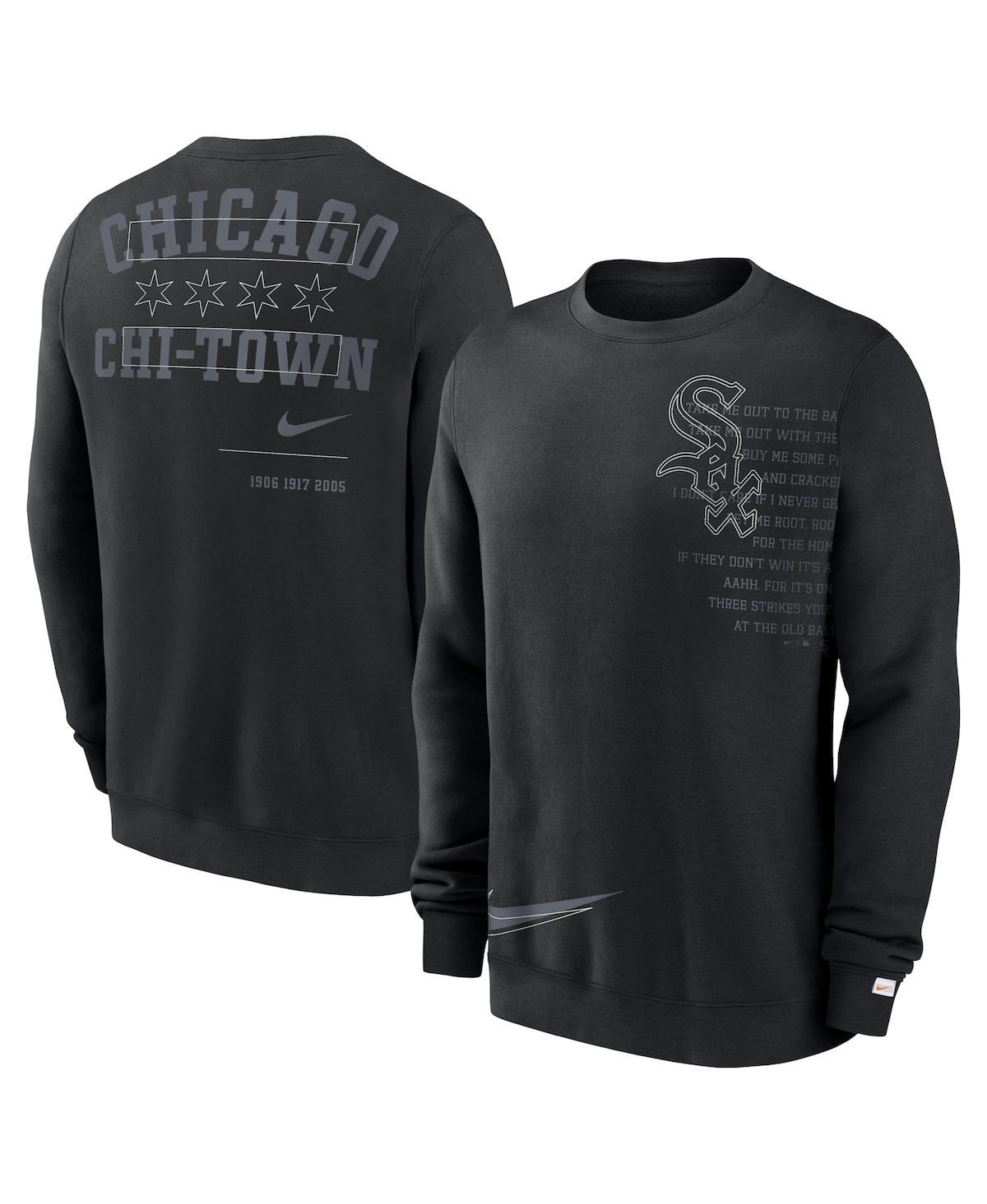 Shop Nike Men's  Black Chicago White Sox Statement Ball Game Fleece Pullover Sweatshirt