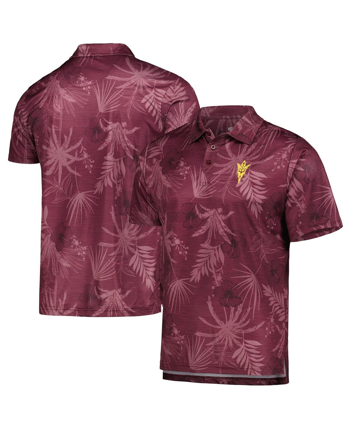 Shop Colosseum Men's  Maroon Arizona State Sun Devils Palms Team Polo Shirt