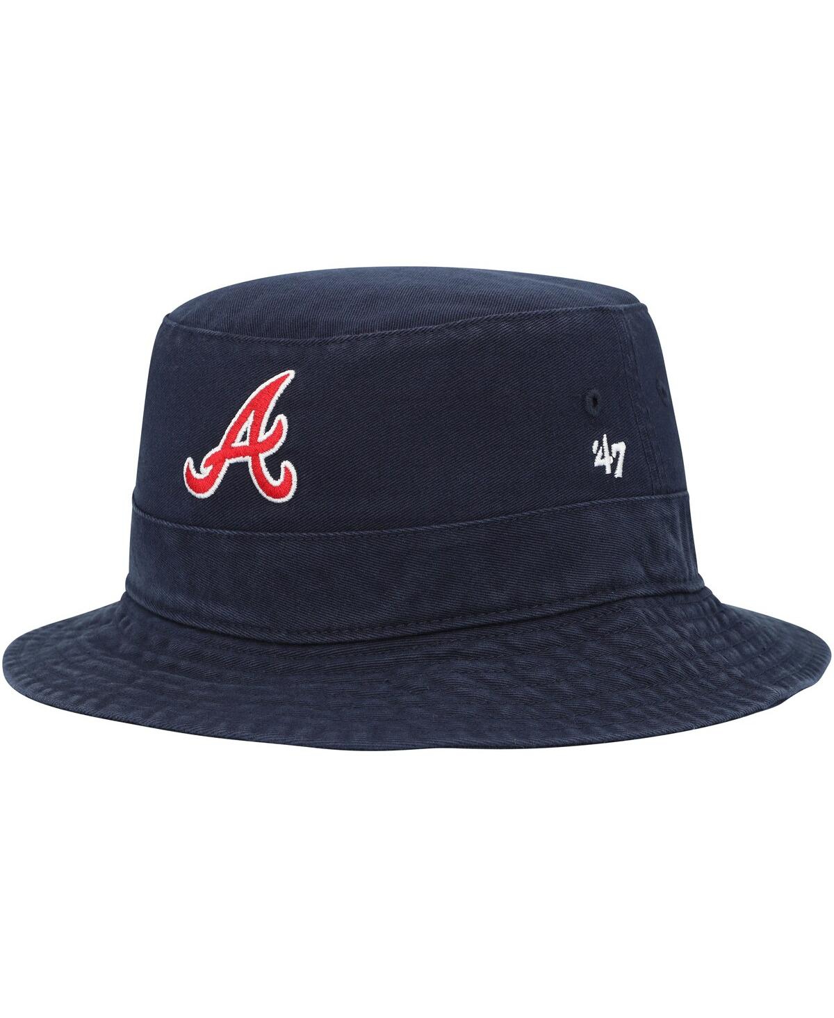 47 BRAND MEN'S '47 BRAND NAVY ATLANTA BRAVES PRIMARY BUCKET HAT 