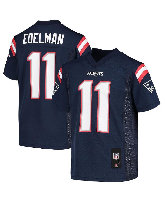 Outerstuff Big Boys and Girls Julian Edelman Navy New England Patriots  Replica Player Jersey - Macy's