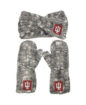 Womens ZooZatz Indiana Hoosiers Logo Marled Headband and Mitten Set 7090₽