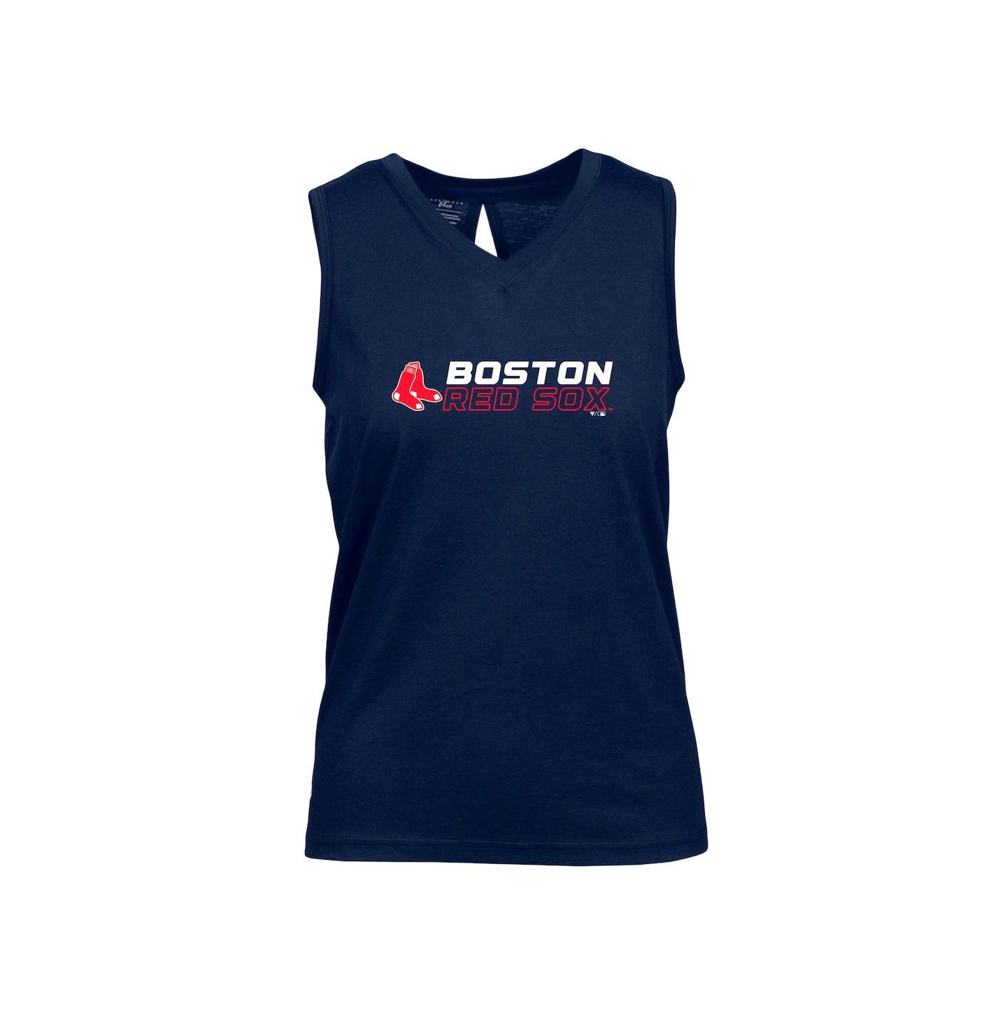 Женский топ LevelWear Navy Boston Red Sox Paisley Chase V-Neck — фото 1