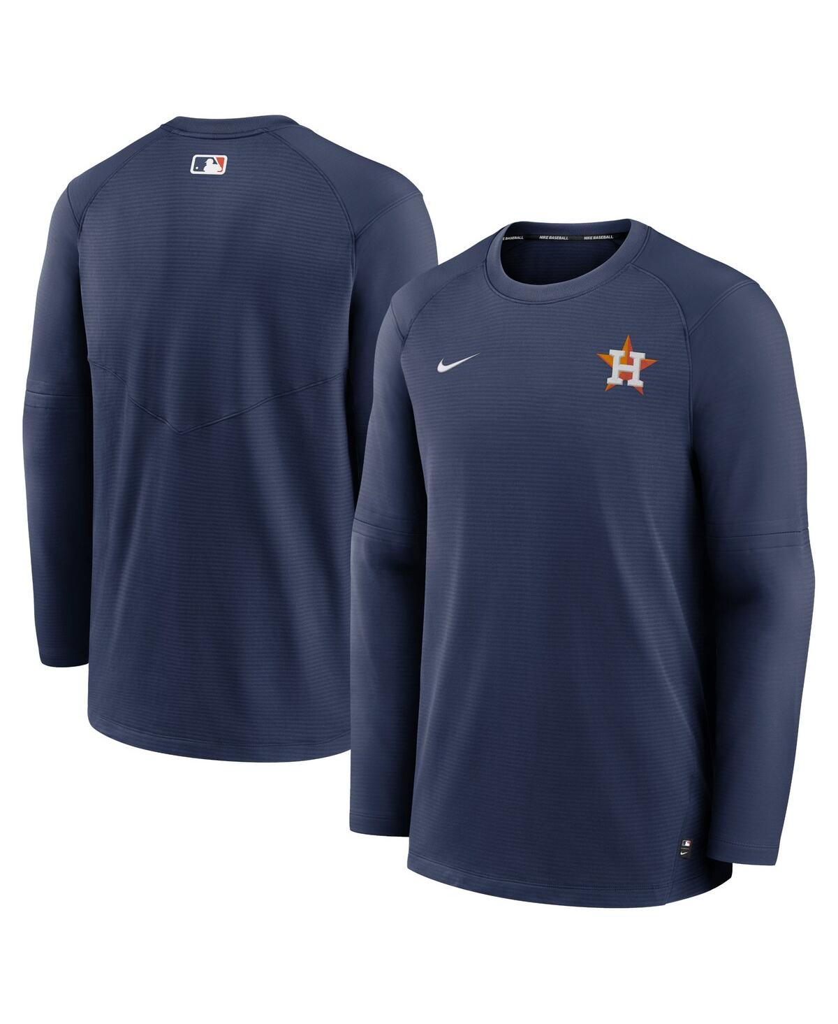 Men's NikeHouston Astros Authentic Collection Logo Performance Long Sleeve T-shirt - Navy