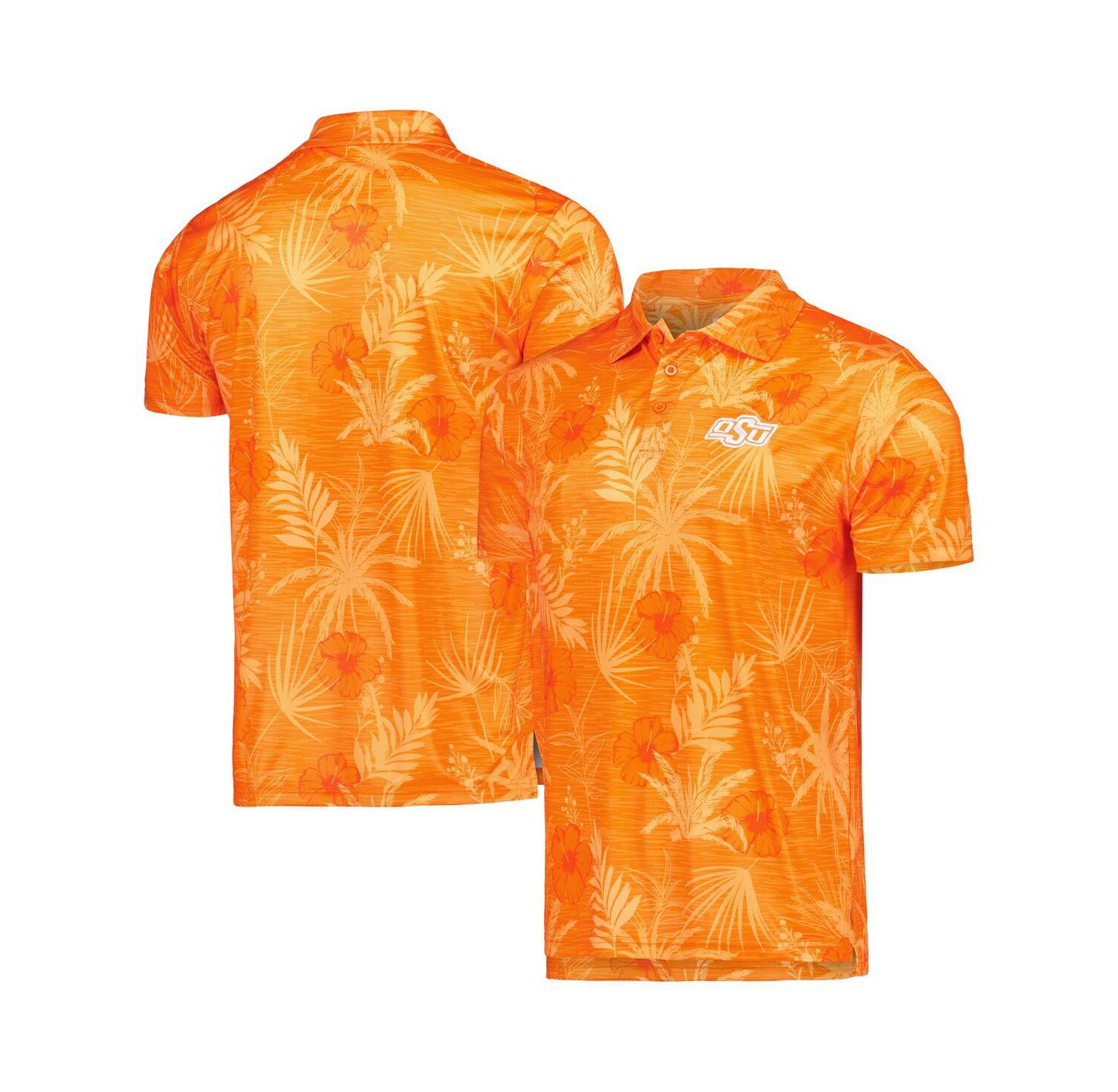 Men's Orange Oklahoma State Cowboys Palms Team Polo Shirt
