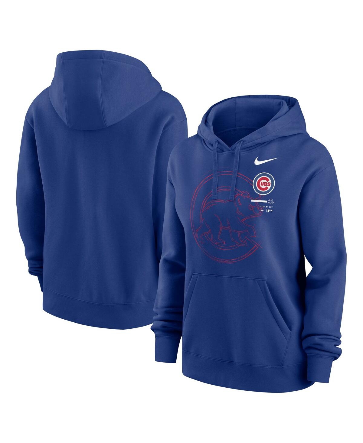 Shop Nike Women's  Royal Chicago Cubs Big Game Pullover Hoodie