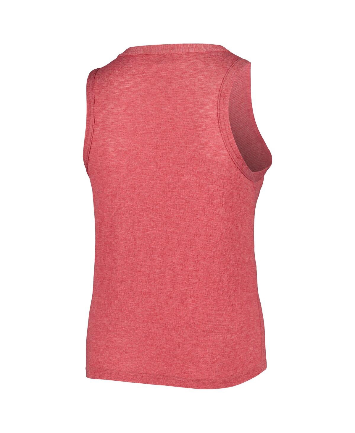 Soft As A Grape Red St. Louis Cardinals Plus Size High Neck Tri-blend Tank Top In Red