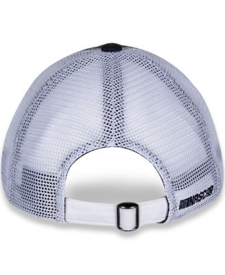 Women's Black and White Chase Elliott Name and Number Patch Adjustable Hat