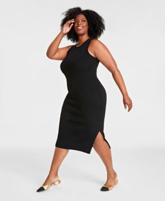 Plus Size Ribbed Sweater Dress, Created for Macy's