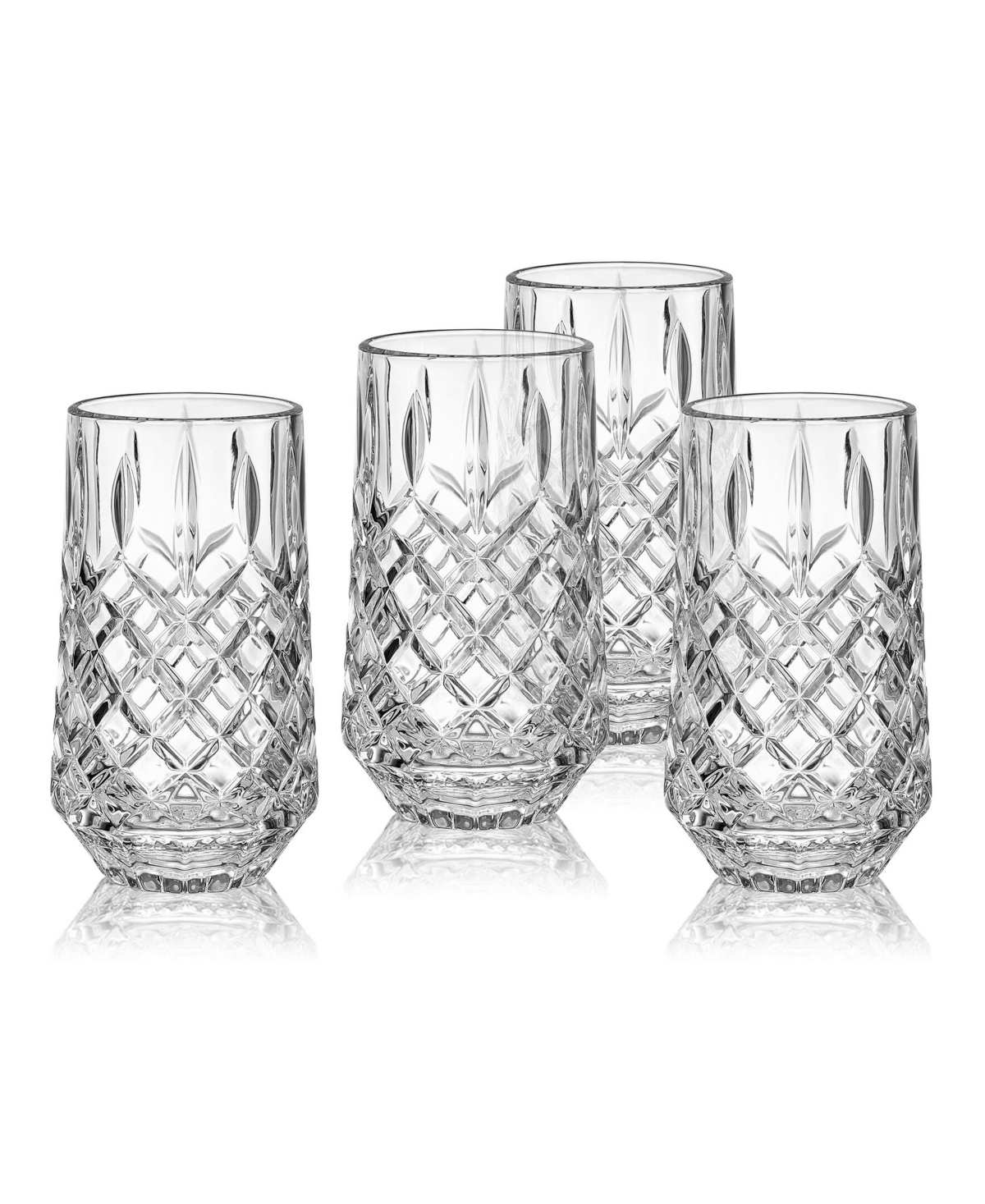 Mikasa Wesley 12 Ounce Highball Glass 4-piece Set In Clear