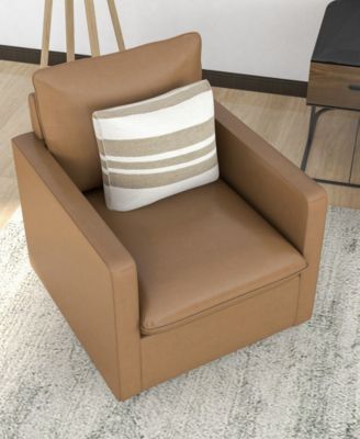 Mira 34.5" Faux Leather Swivel Chair