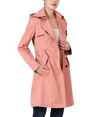 Women's Angie Water Resistant Hooded Trench Coat