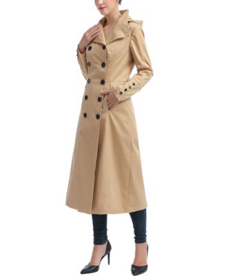 Women's Elana Water Resistant Long Trench Coat