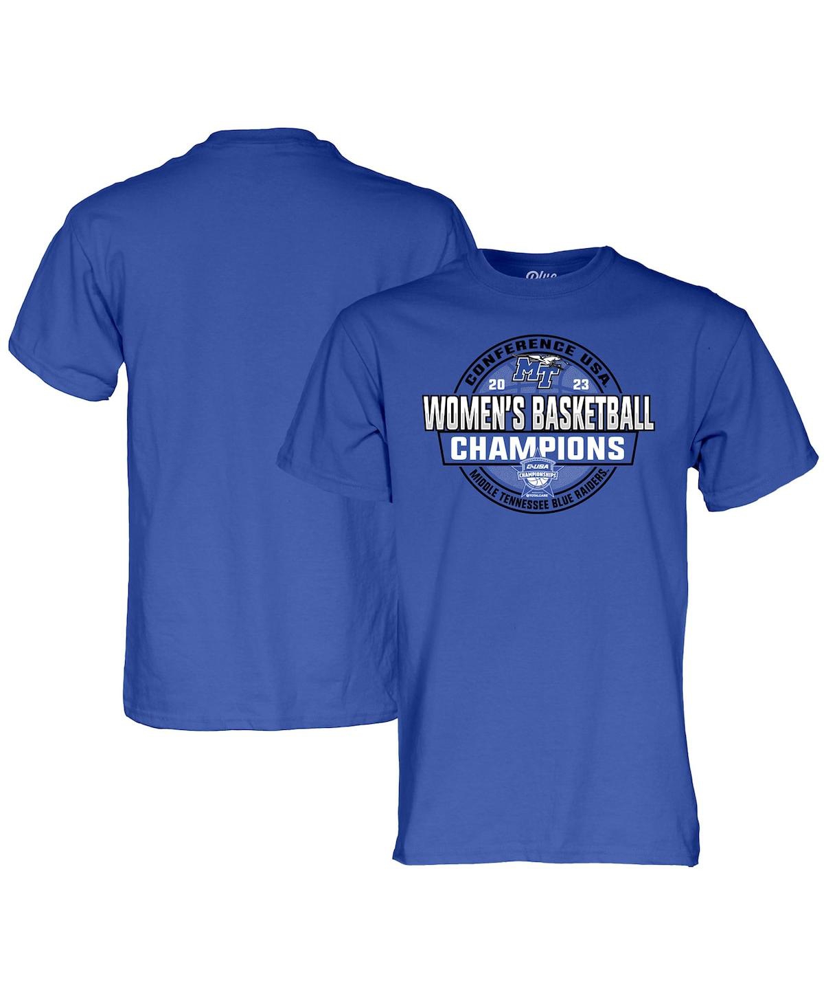 Men's Blue 84 Royal Middle Tennessee State Blue Raiders 2023 C-usa Women's Basketball Conference Tournament Champions Locker Room T-shirt - Royal