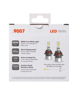 9007 LED Powersport Headlight Bulbs for Off-Road Use or Fog Lights - 2 Pack