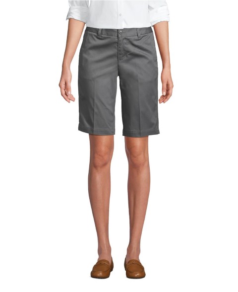 Женские Lands' End Women's Plain Front Blend Chino Shorts
