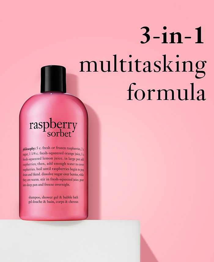 philosophy raspberry sorbet ultra rich 3in1 shampoo, shower gel and