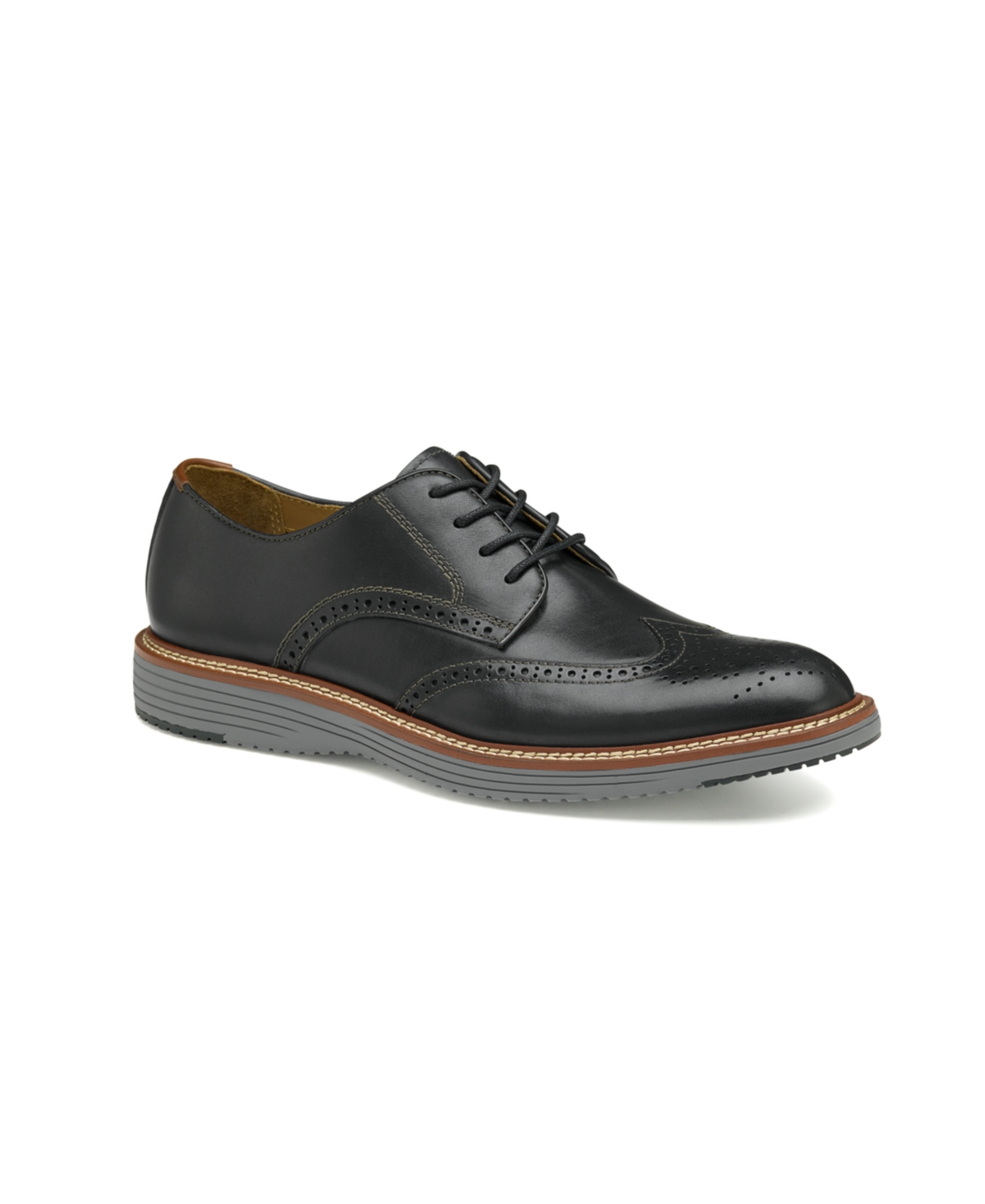 Shop Johnston & Murphy Men's Upton Wingtip Dress Shoes In Black