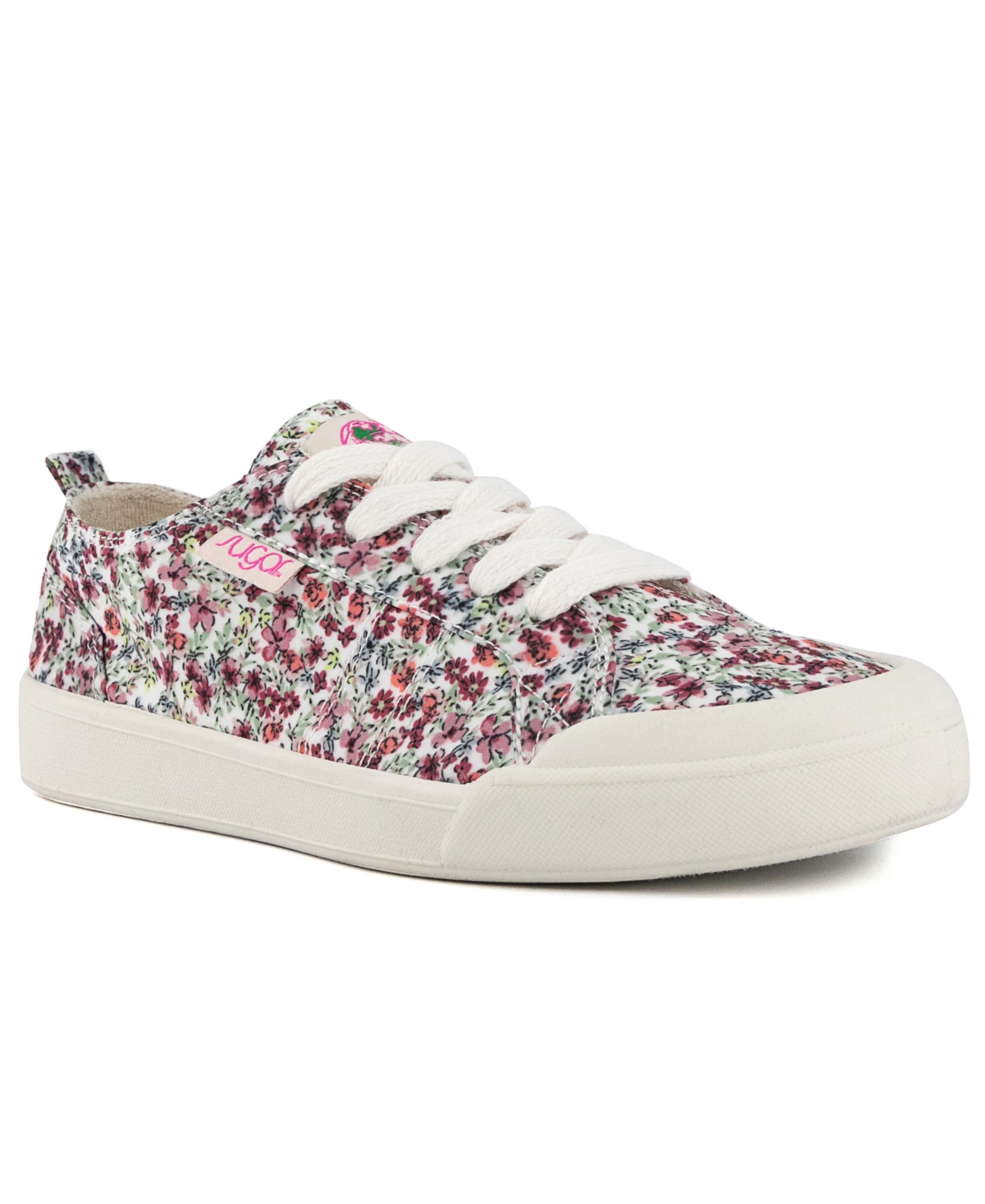 Sugar Women's Festival Lace-up Sneaker In Pink Floral -  Recycled Polyester