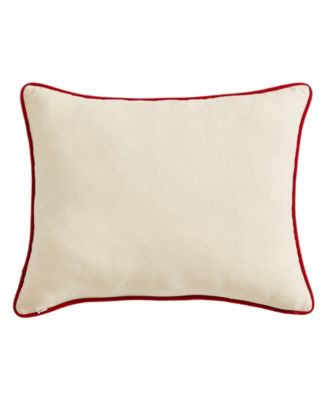 Bear Applique Grey Felt Decorative Pillow, 16" x 20"