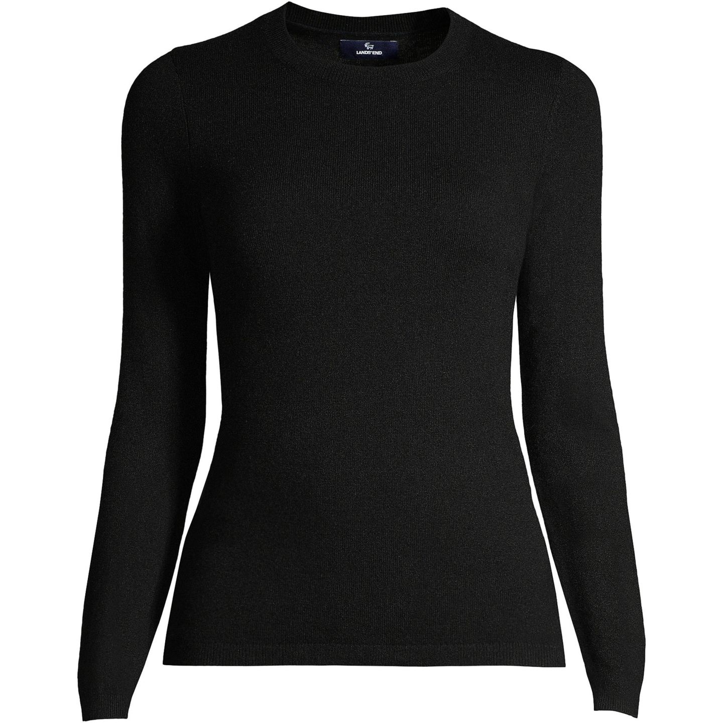 Женский свитер Lands' End Tall Cashmere, цвет: Чёрный — фото 3