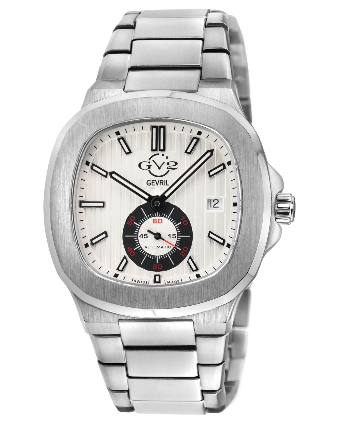 Men's Potente Swiss Automatic Silver-Tone Stainless Steel Watch 40mm - Silver