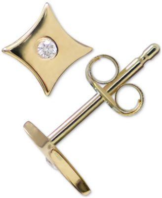 Jac + Jo by Anzie - Diamond Gothic Stud Earrings (1/10 ct. t.w.) in 14k Gold