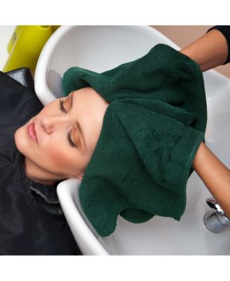 Bleach-Safe Cotton Salon Towels (12 Pack), Jr. Size 16x27 in., Solid Color, Absorbent Hair Drying Towel, Perfect for Salon and Spa