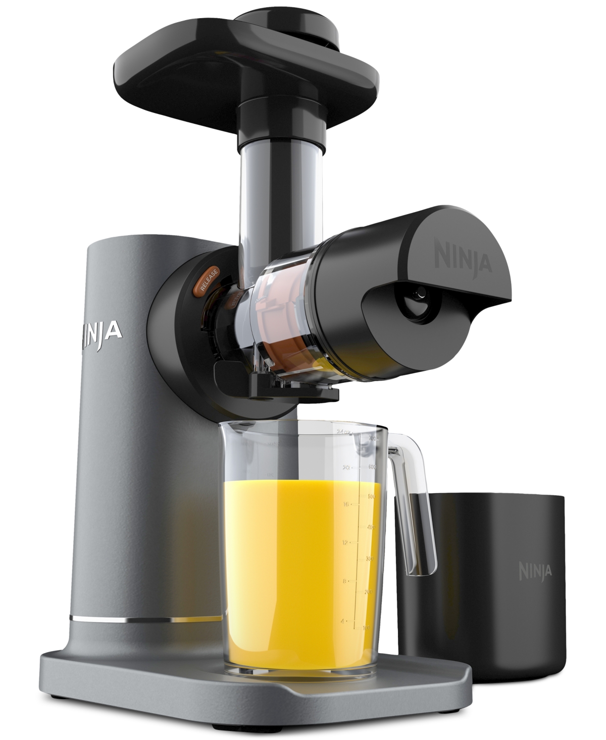Shop Ninja Neverclog Cold Press Juicer, Powerful Slow Juicer, Total Pulp Control, Easy To Clean, Compact In Charcoal